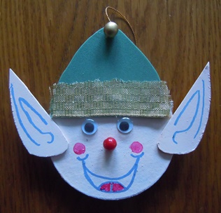 elf crafts- paper mache elf ornament